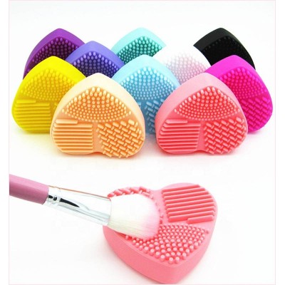 Reusable Silicone Makeup Brush Cleaner Heart Shape Partition Cleaning Brush