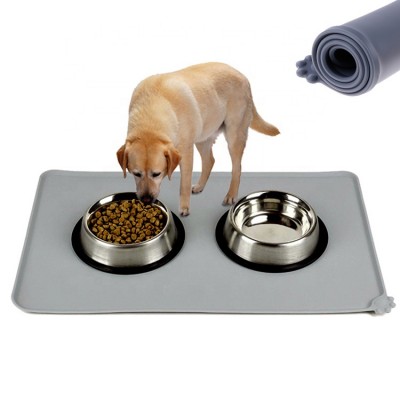 Dog Food Mat-Silicone Dog Cat Bowl Mat-Non Slip Pet Feeding Mat for Small Animals